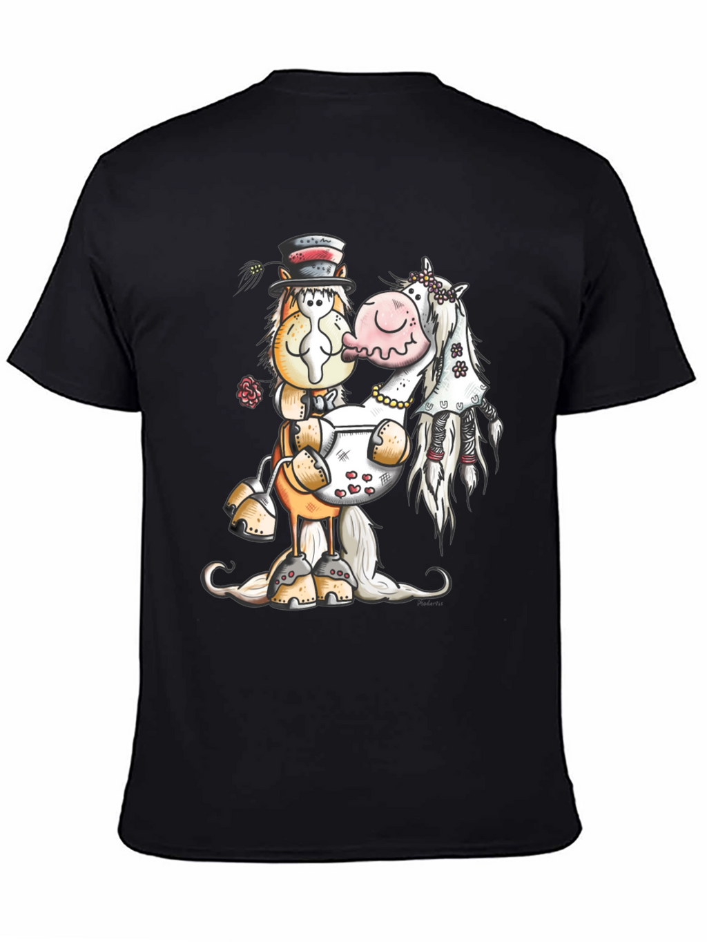 Horse Wedding T-Shirt Groom Bride