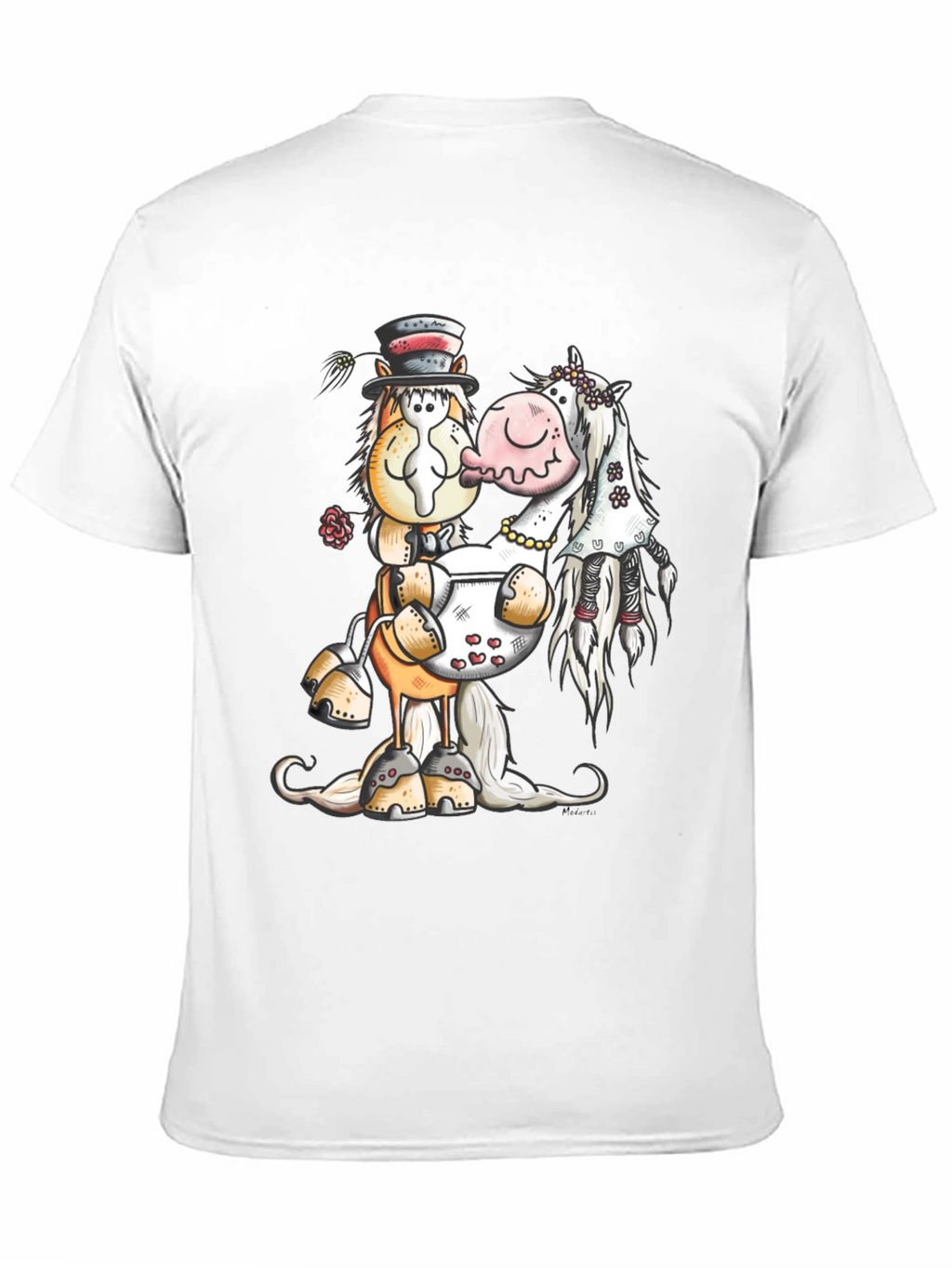 Horse Wedding T-Shirt Groom Bride