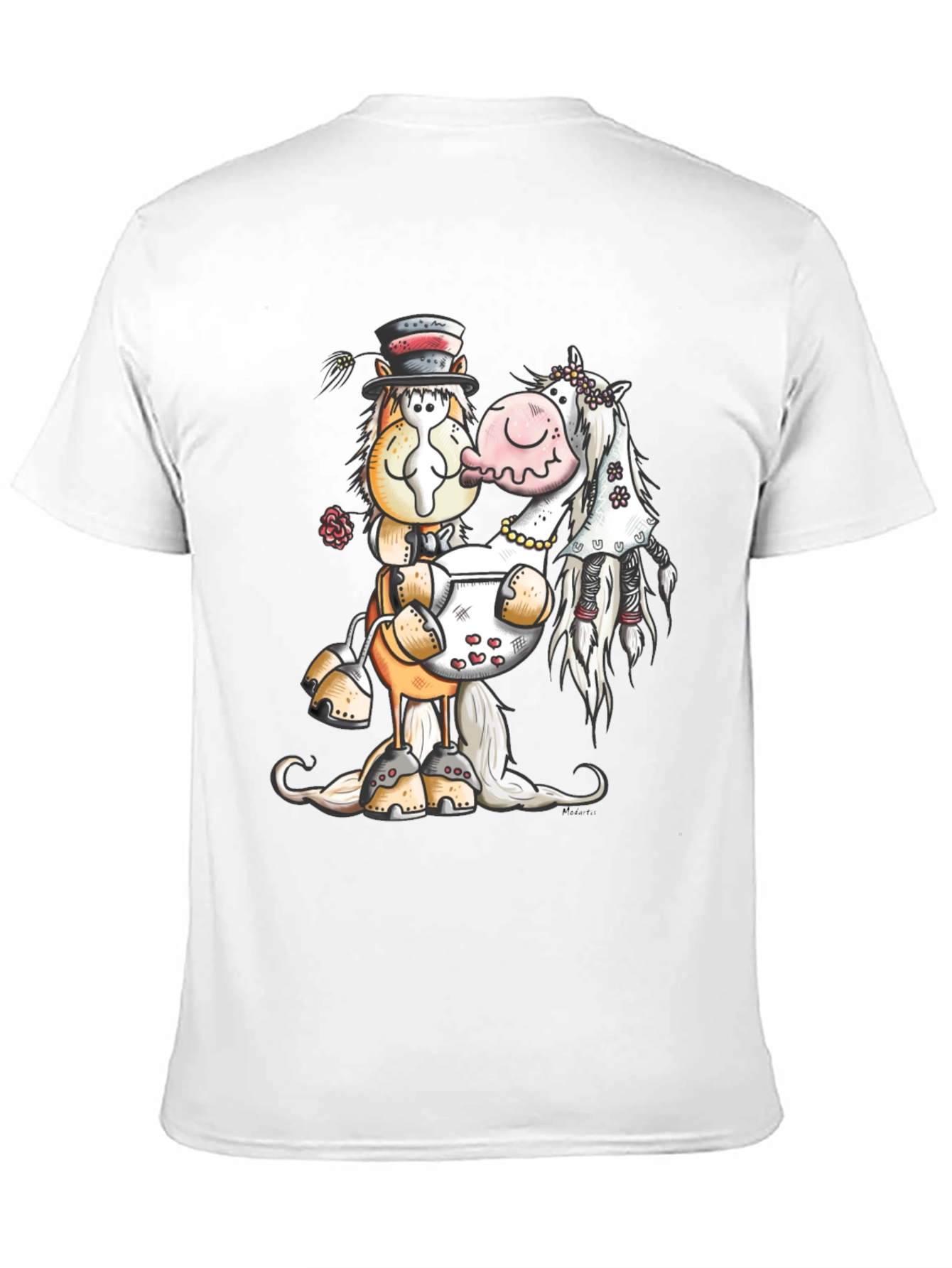 Horse Wedding T-Shirt Groom Bride