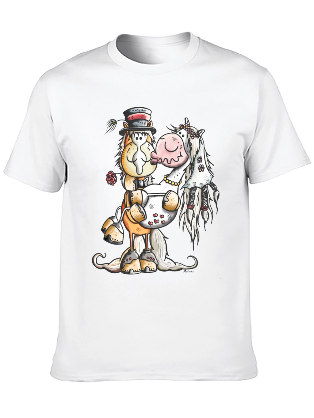Horse Wedding T-Shirt Groom Bride