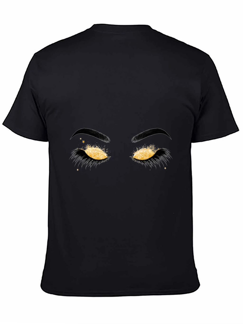 Golden Eyes Graphic Tee - Stylish Mens Black T-Shirt