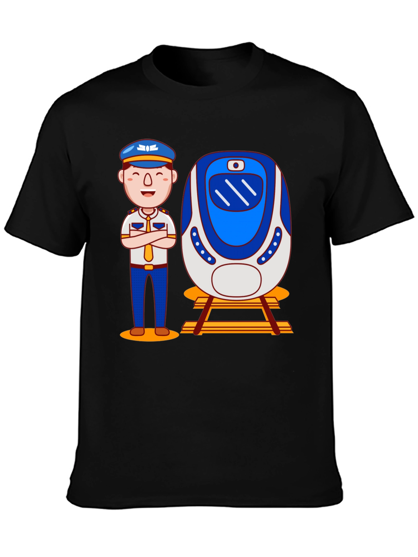 Train Conductor Graphic T-Shirt
