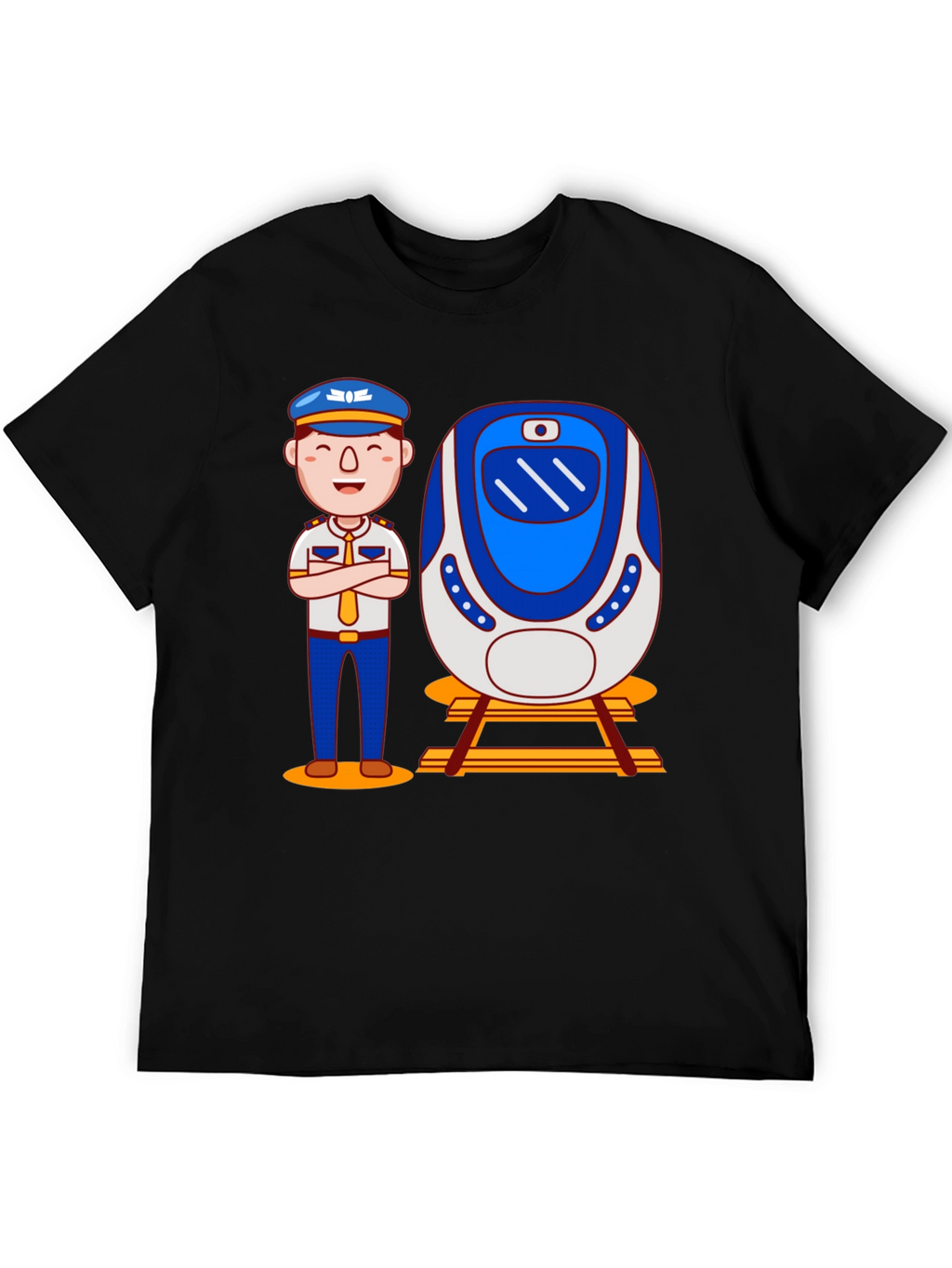 Train Conductor Graphic T-Shirt