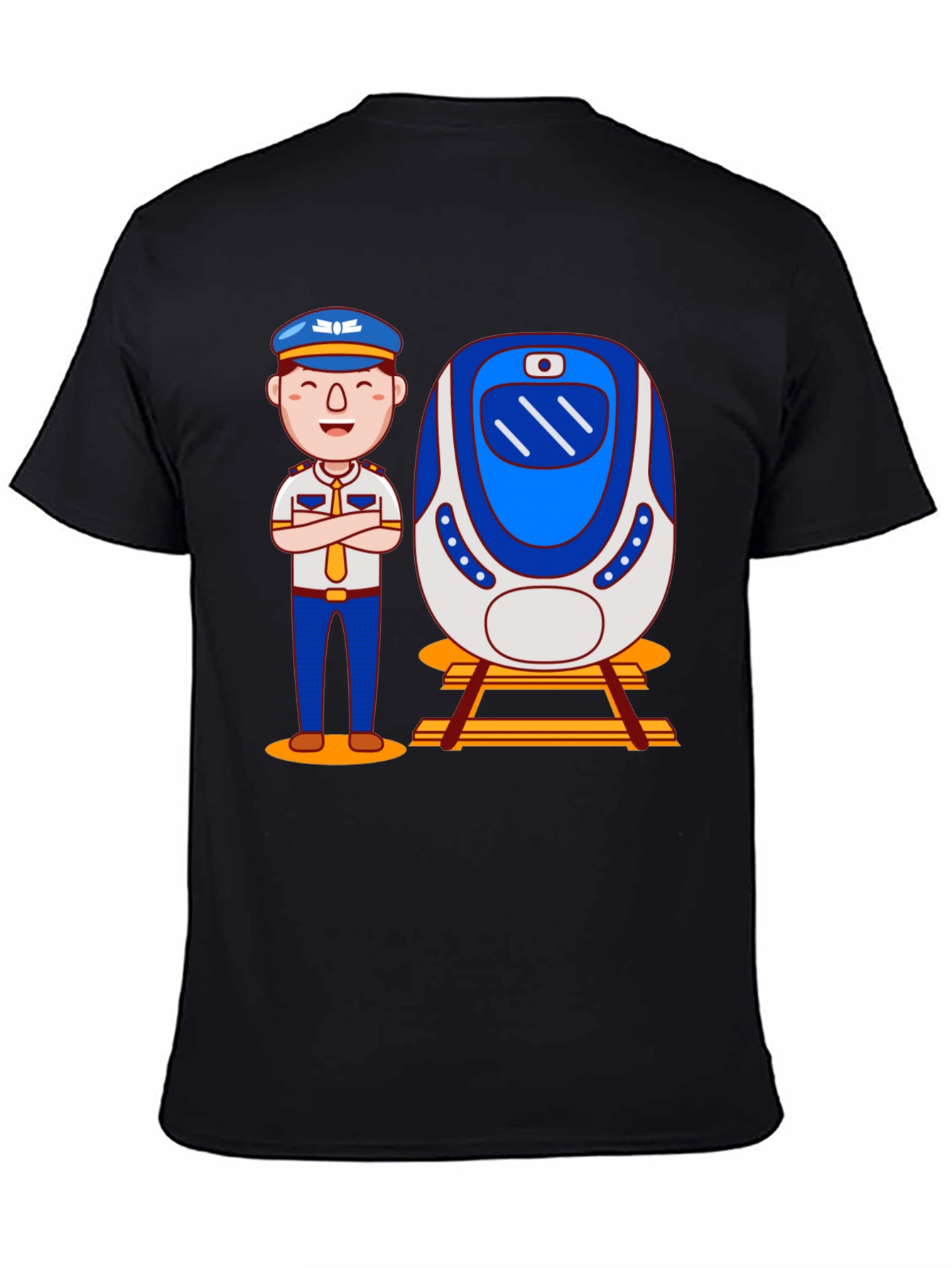 Train Conductor Graphic T-Shirt