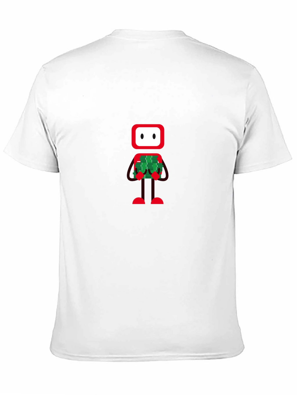 Robot Holding Money Graphic Black Tee