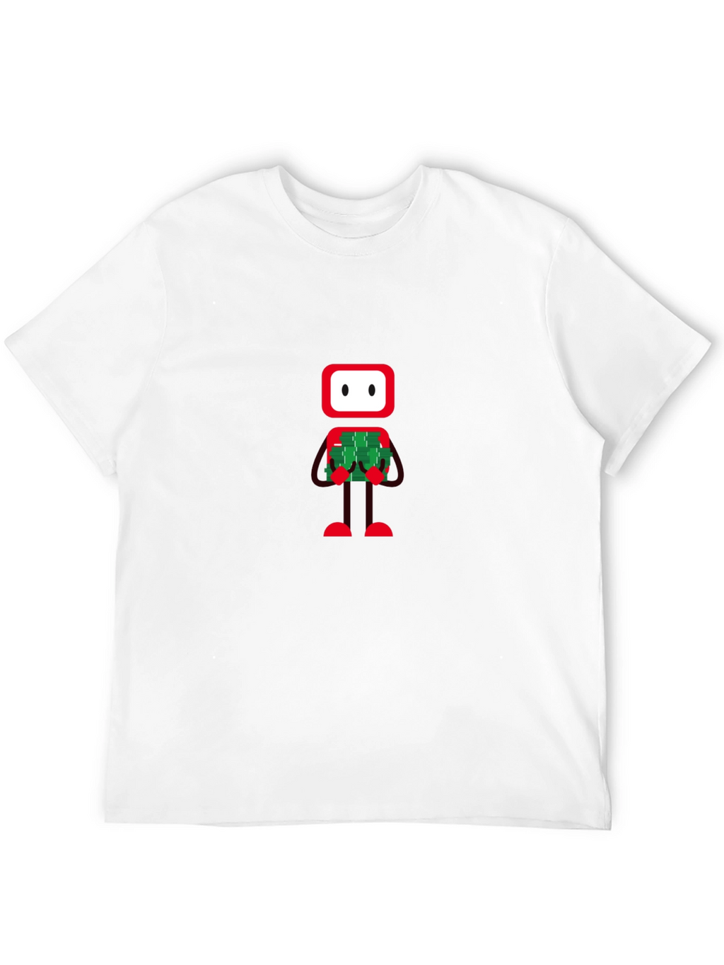 Robot Holding Money Graphic Black Tee