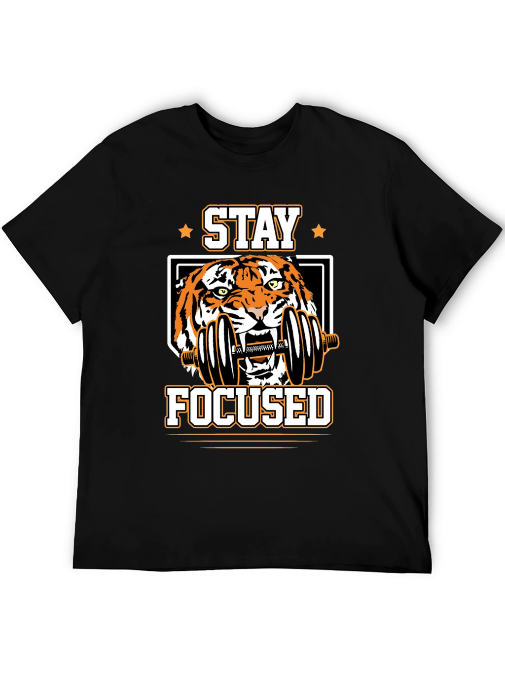 Stay Focused Tiger Graphic T-Shirt