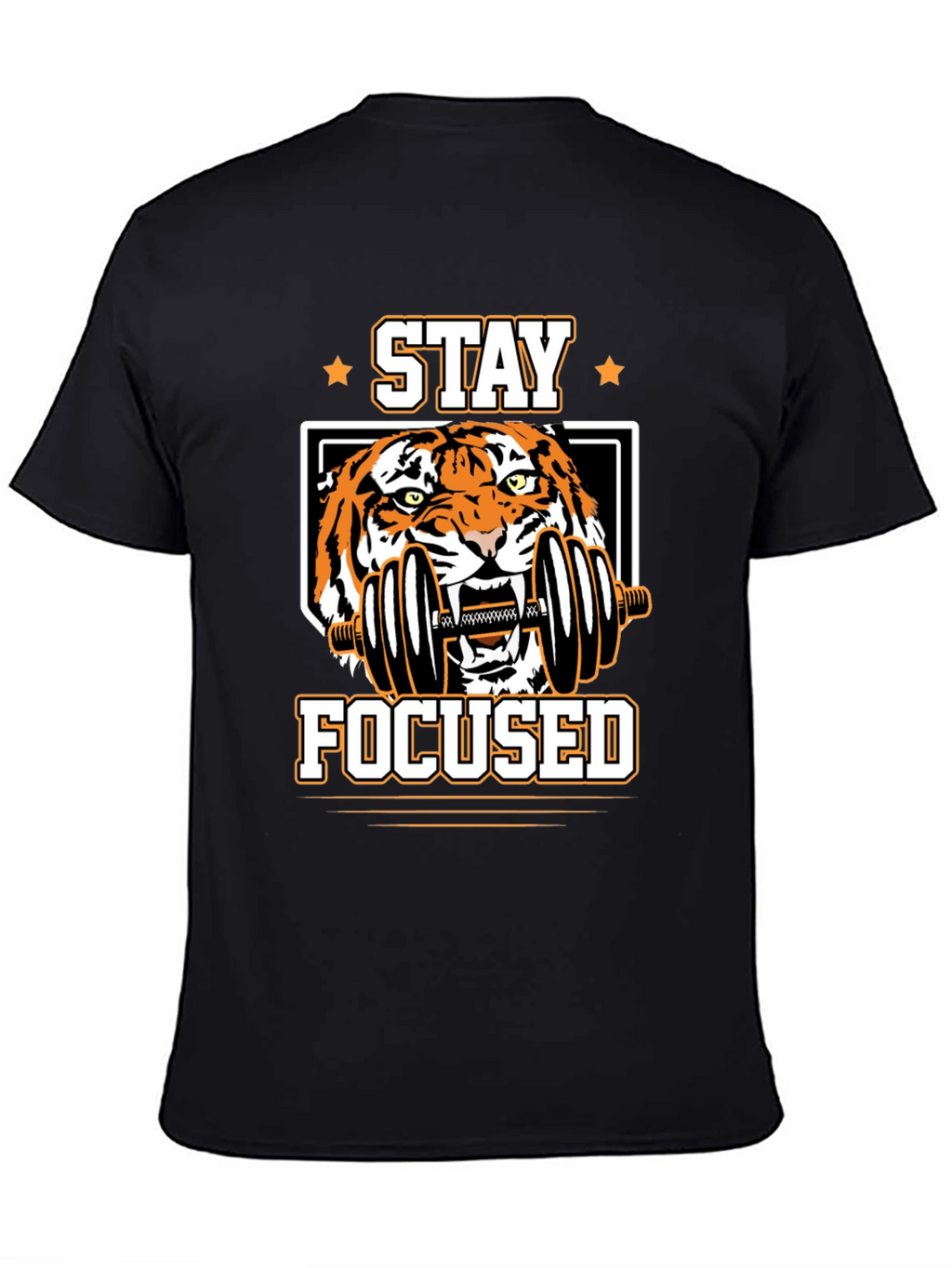 Stay Focused Tiger Graphic T-Shirt