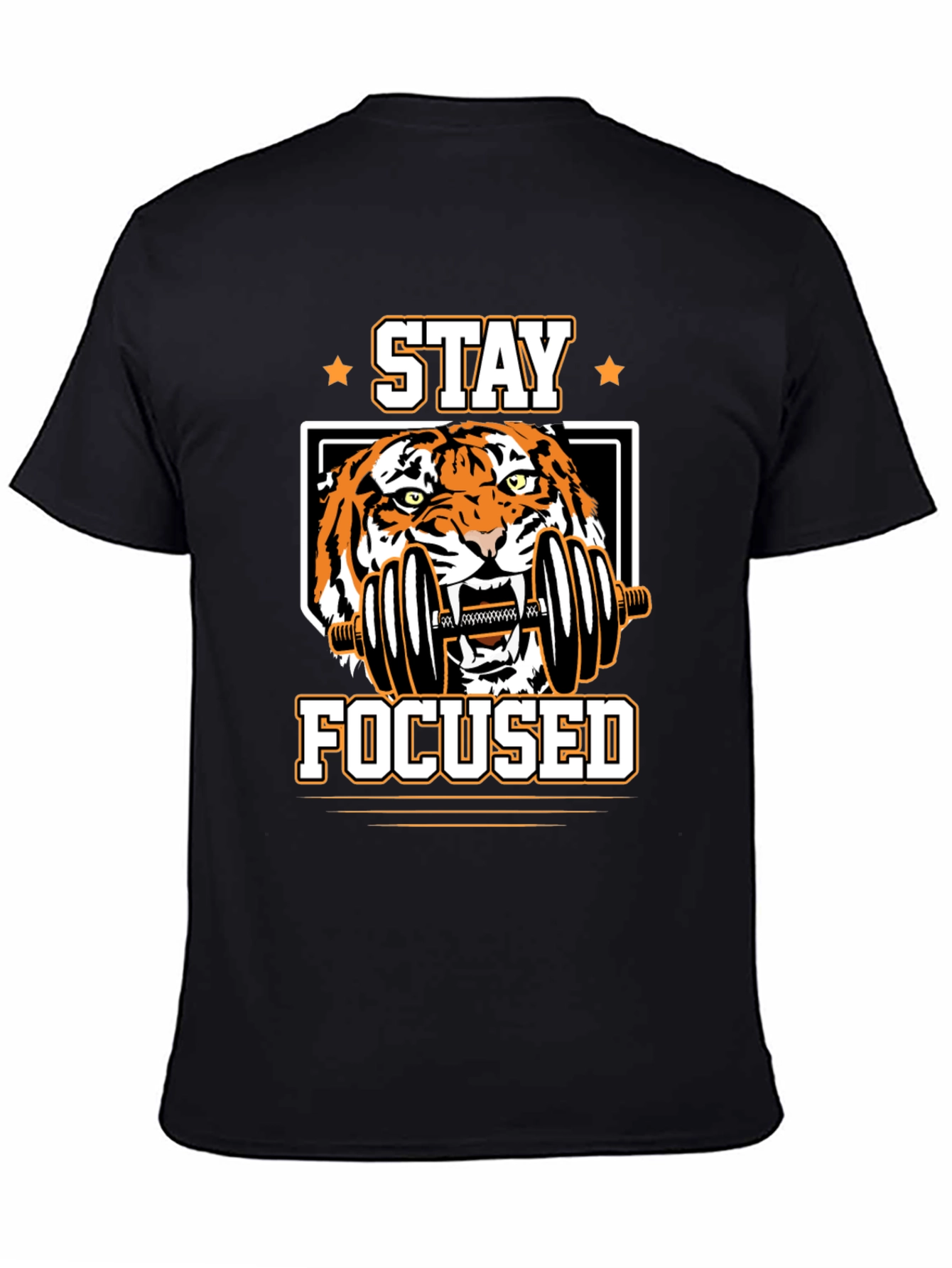 Stay Focused Tiger Graphic T-Shirt
