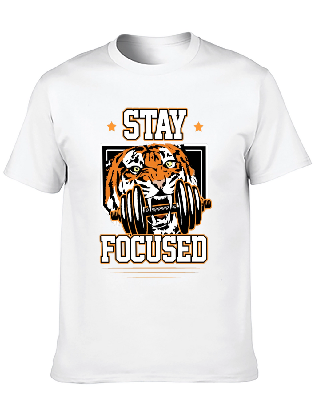 Stay Focused Tiger Graphic T-Shirt