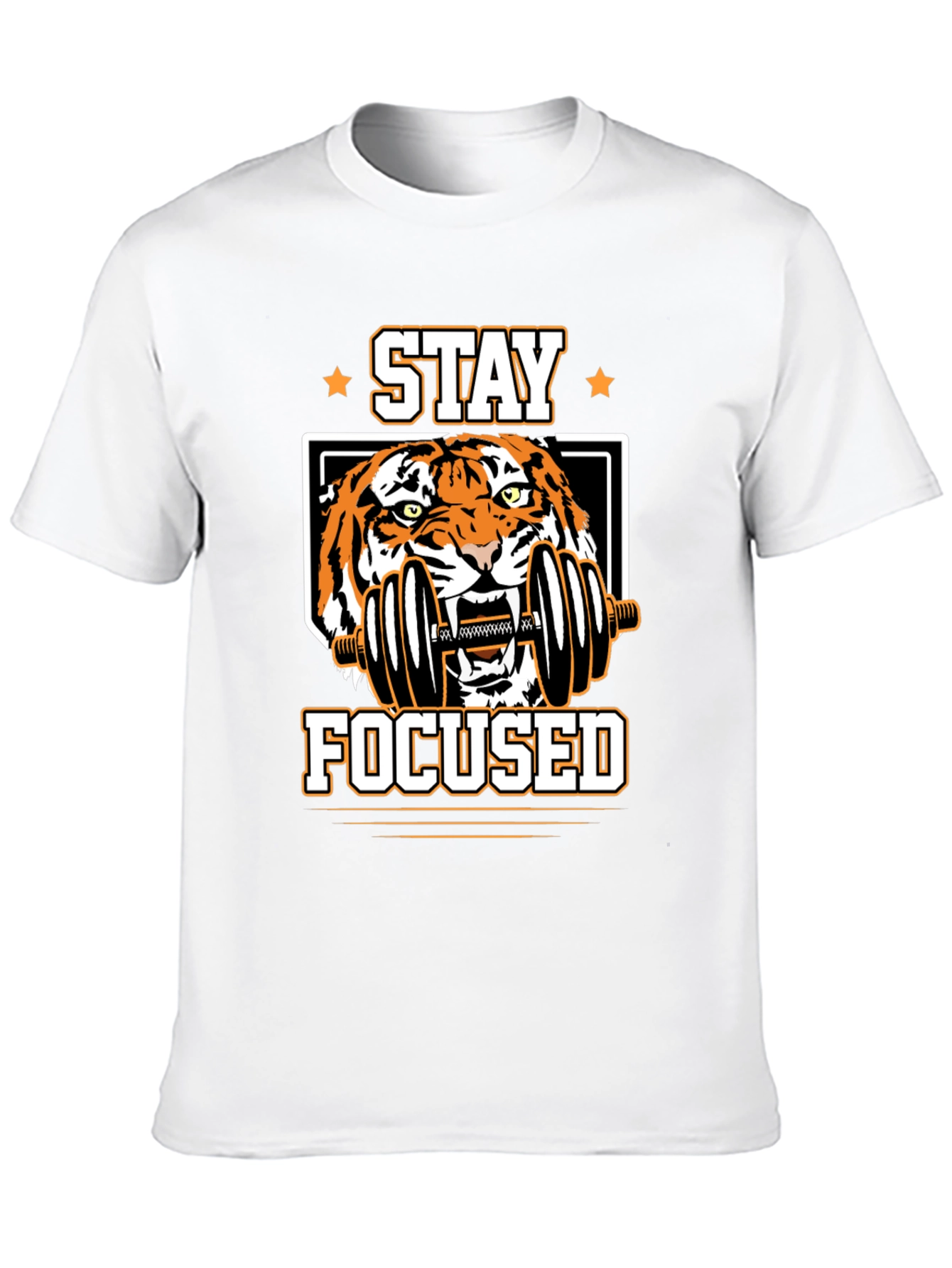 Stay Focused Tiger Graphic T-Shirt