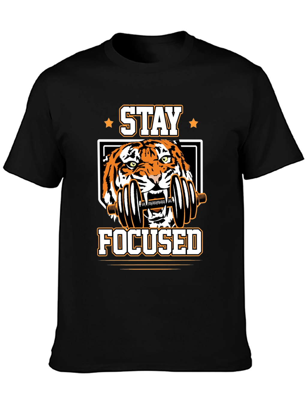 Stay Focused Tiger Graphic T-Shirt
