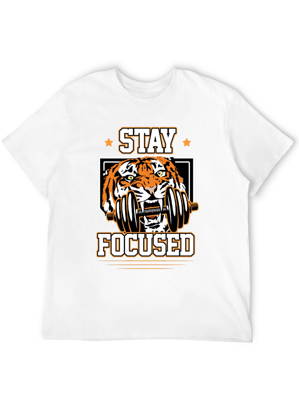 Stay Focused Tiger Graphic T-Shirt