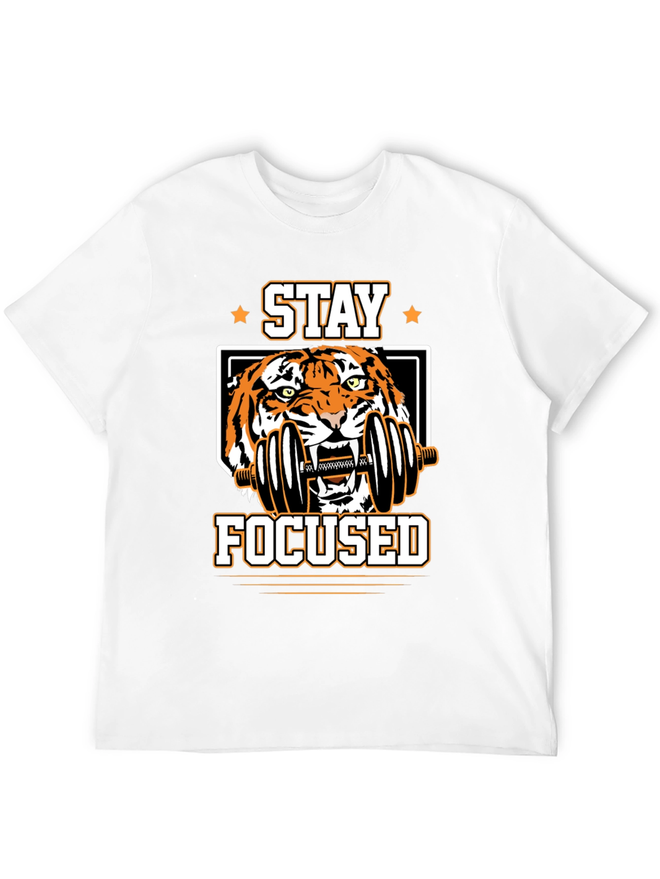 Stay Focused Tiger Graphic T-Shirt