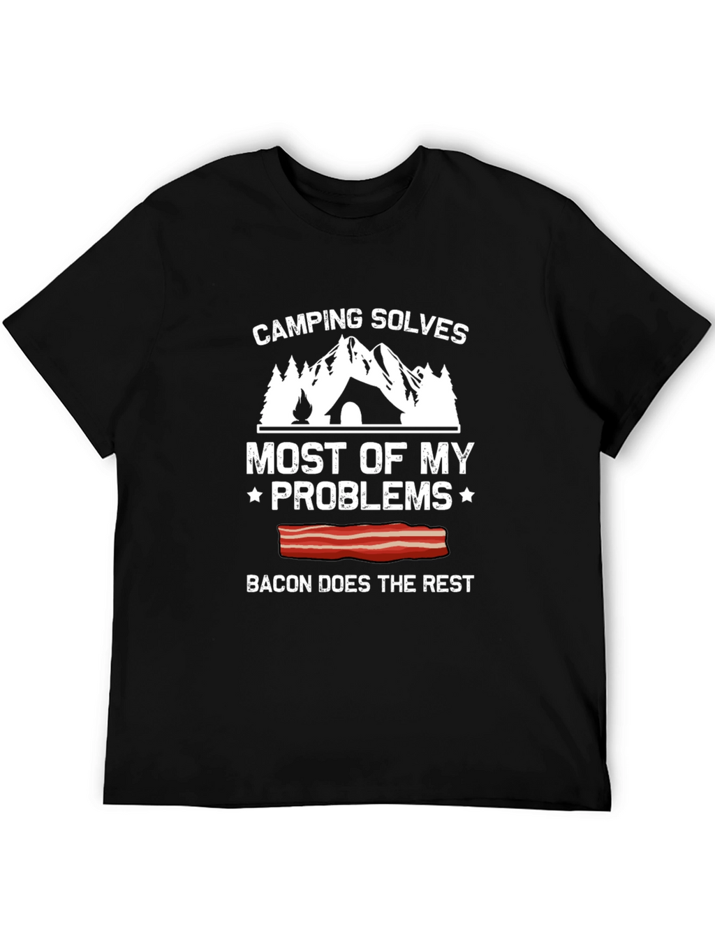 Camping Solves Most Problems Graphic Tee