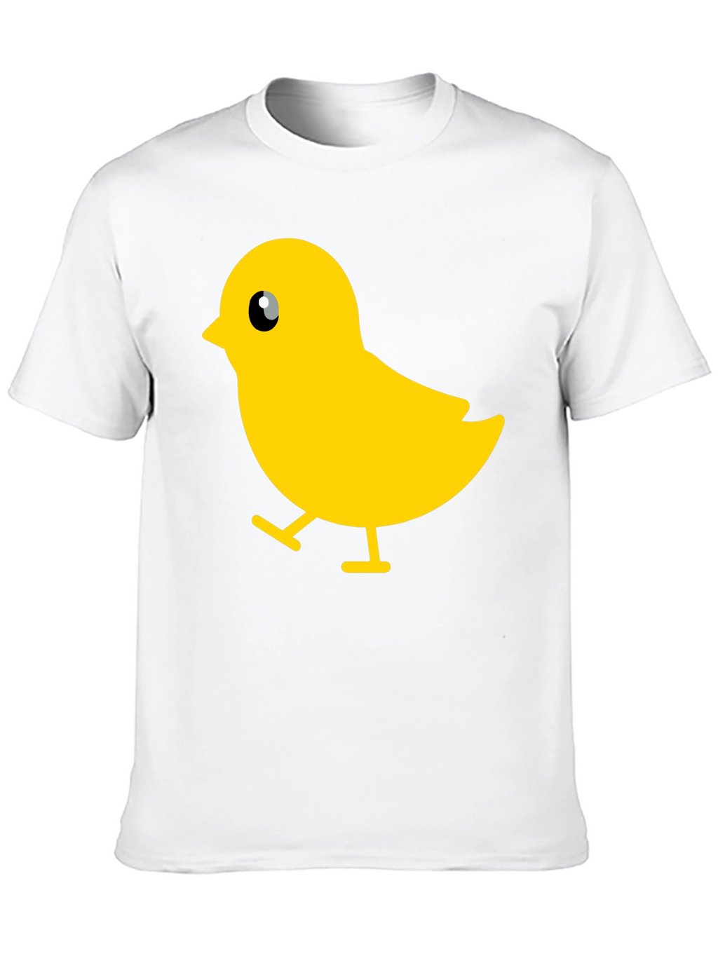Cute Yellow Chick Graphic Black T-Shirt