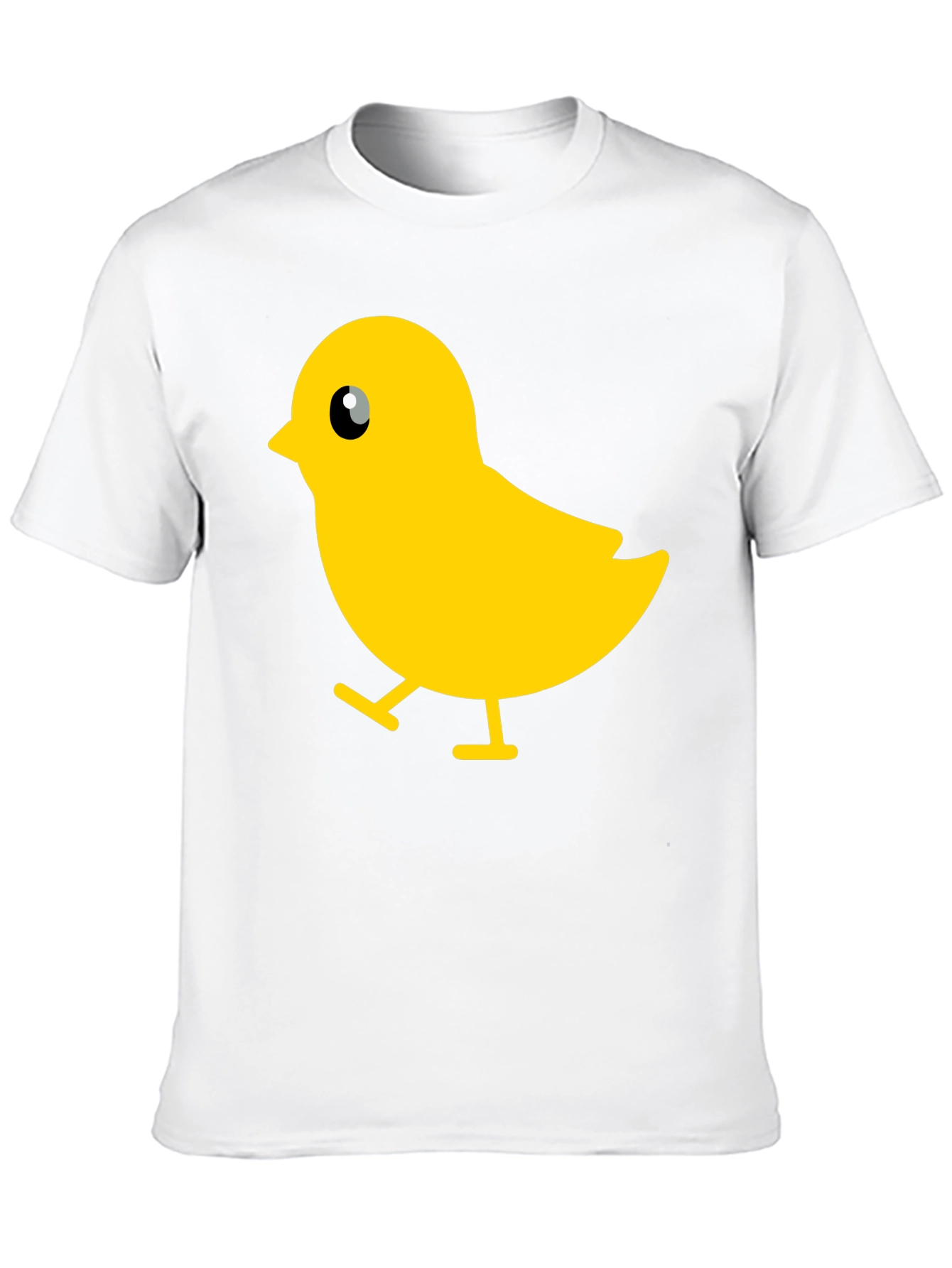 Cute Yellow Chick Graphic Black T-Shirt