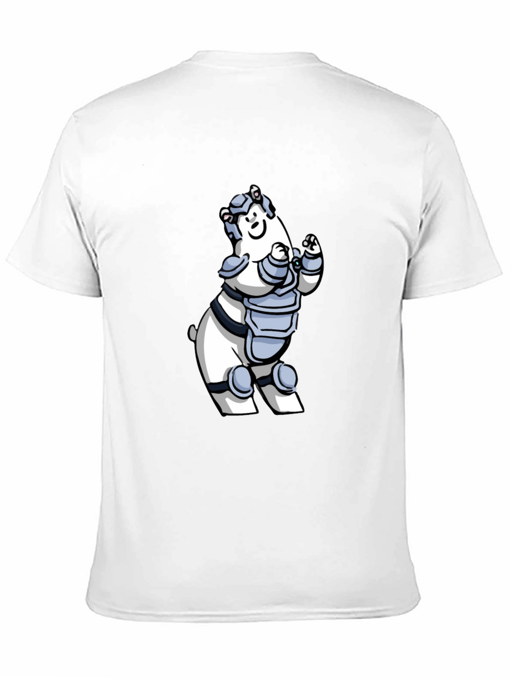 Armored Polar Bear T-Shirt - Black Cotton Tee