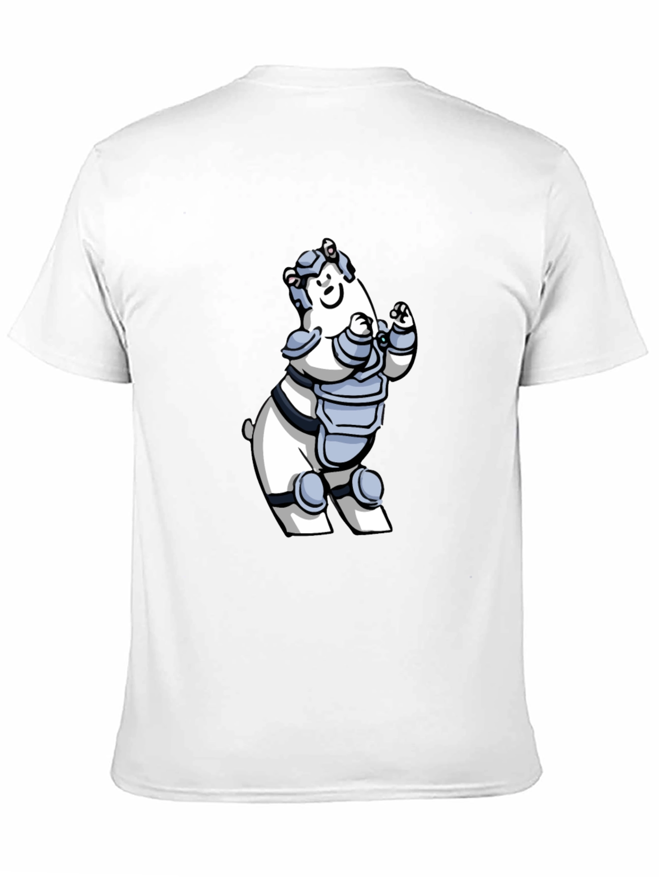 Armored Polar Bear T-Shirt - Black Cotton Tee
