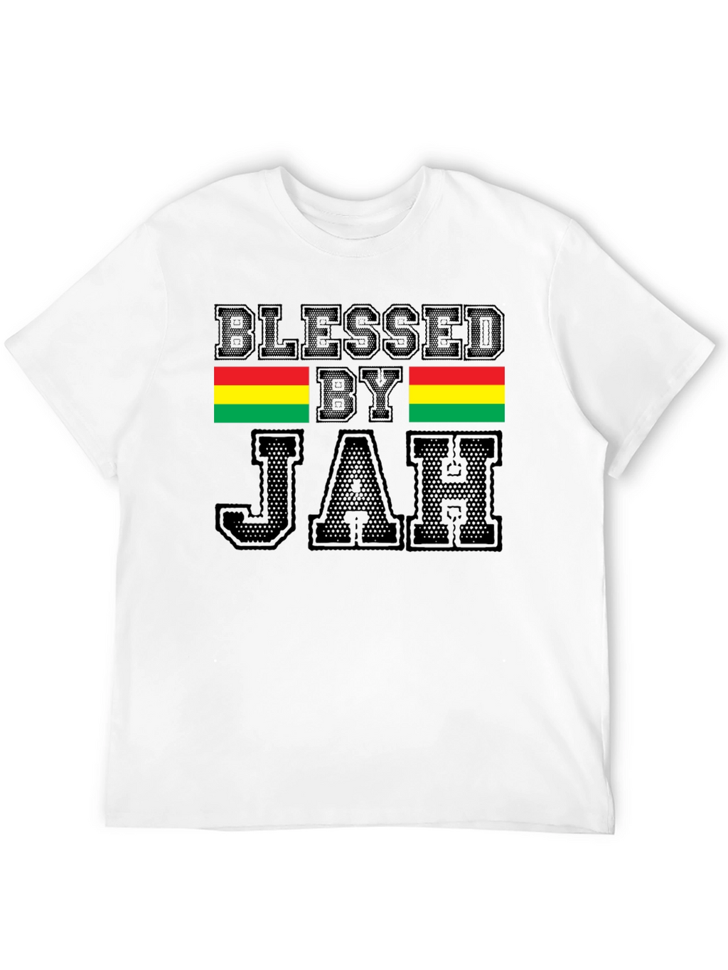 Blessed By Jah T-Shirt Black Rastafarian Tee