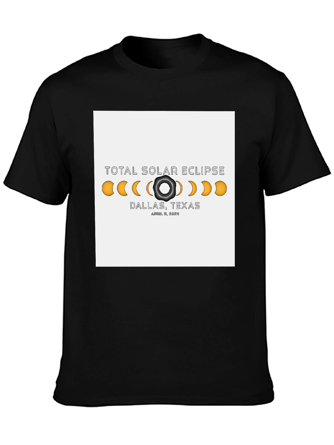 Total Solar Eclipse Dallas Texas April 8 2024 T-Shirt