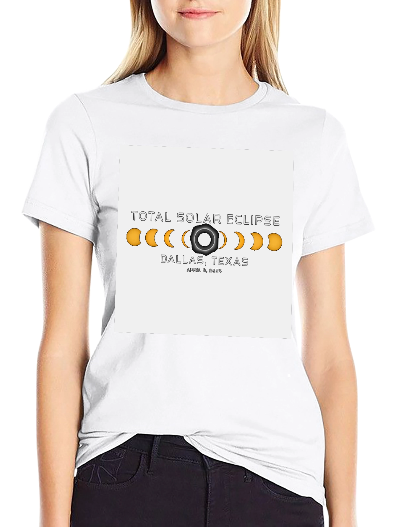 Total Solar Eclipse Dallas Texas April 8 2024 T-Shirt
