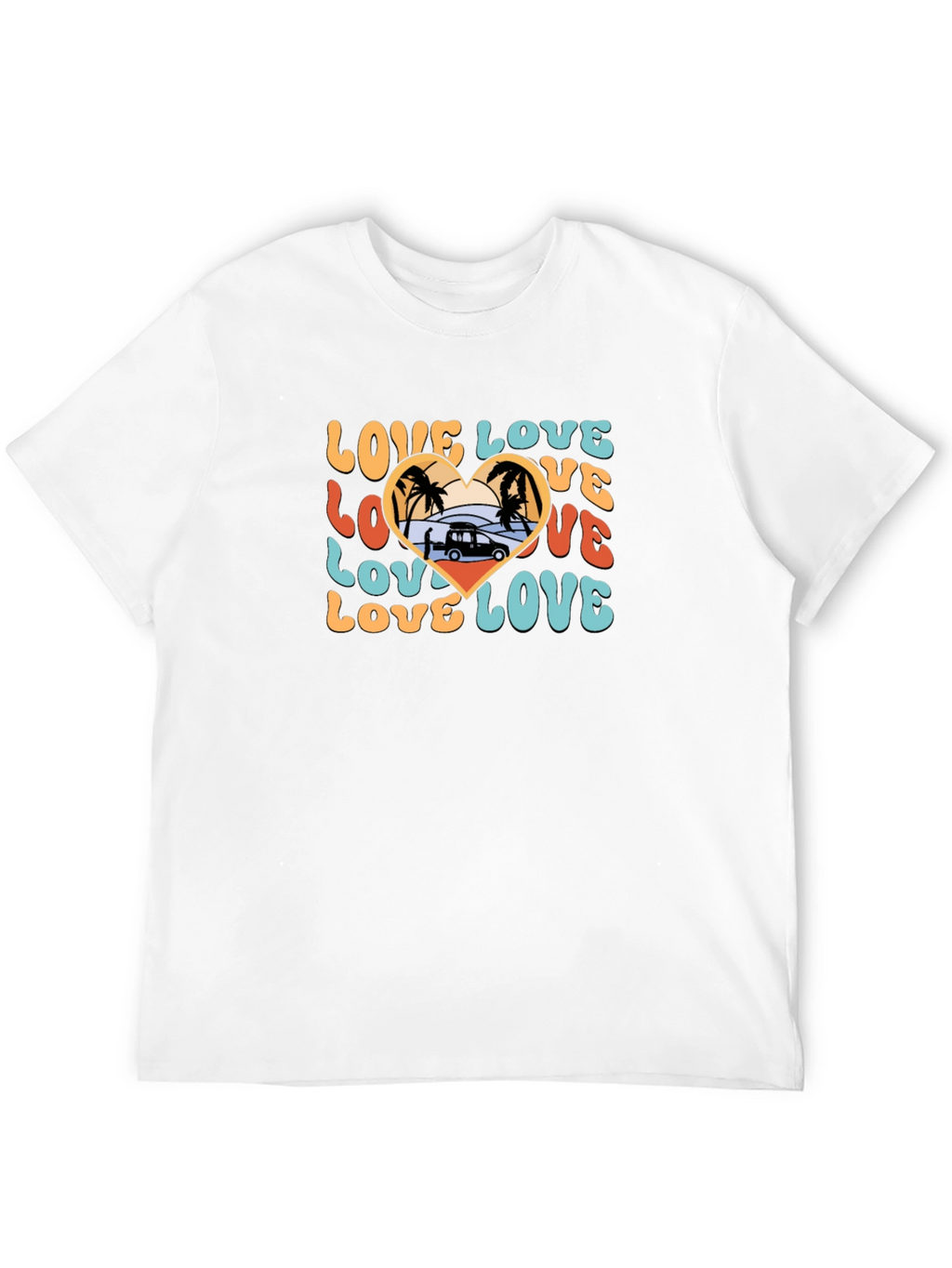 Retro Love Beach Van T-Shirt