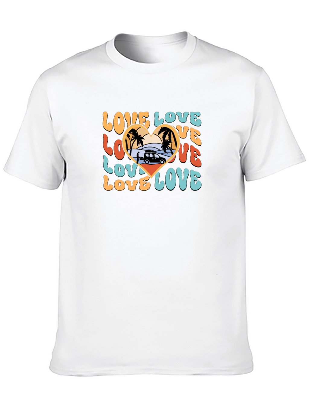 Retro Love Beach Van T-Shirt