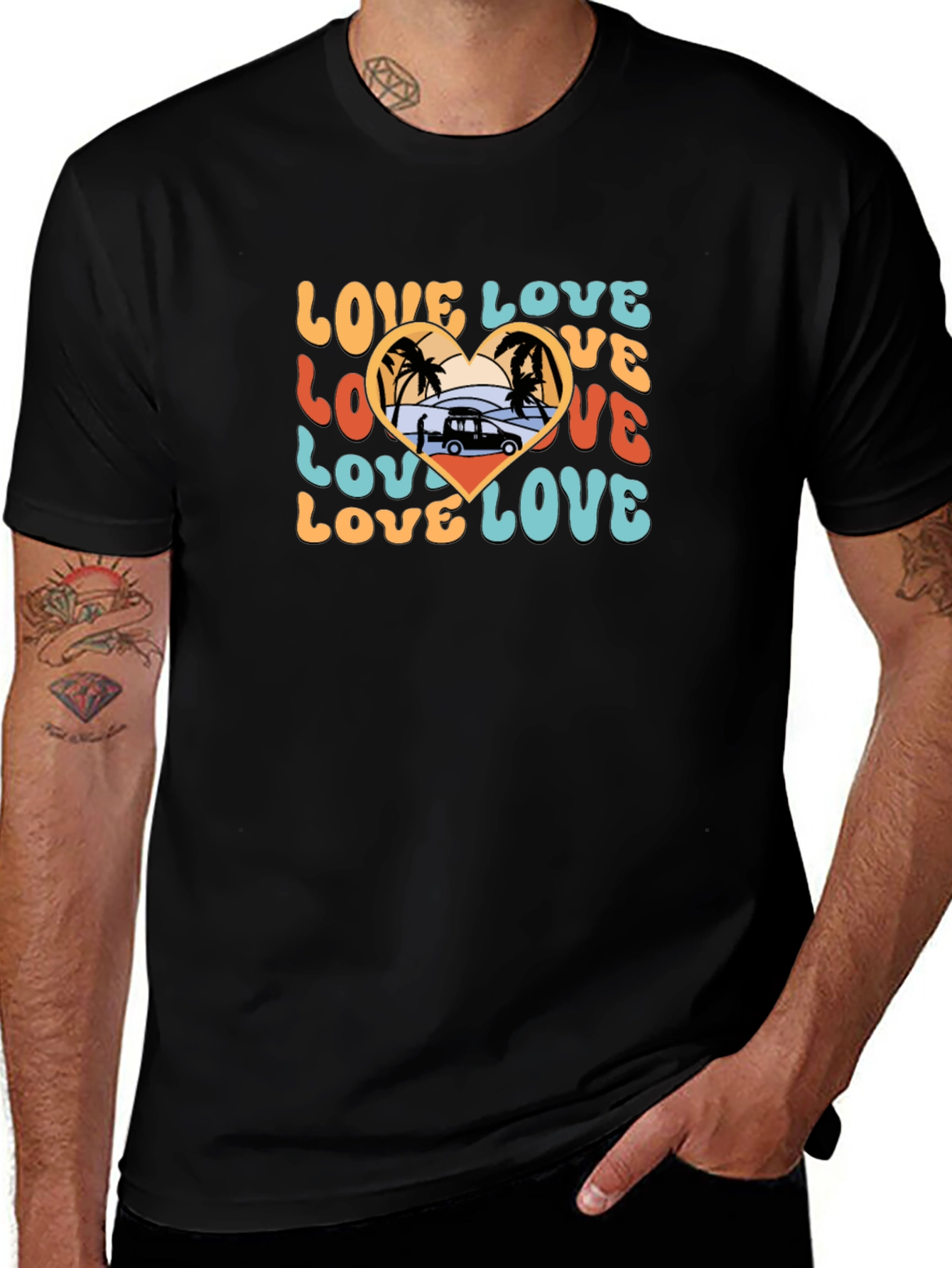 Retro Love Beach Van T-Shirt