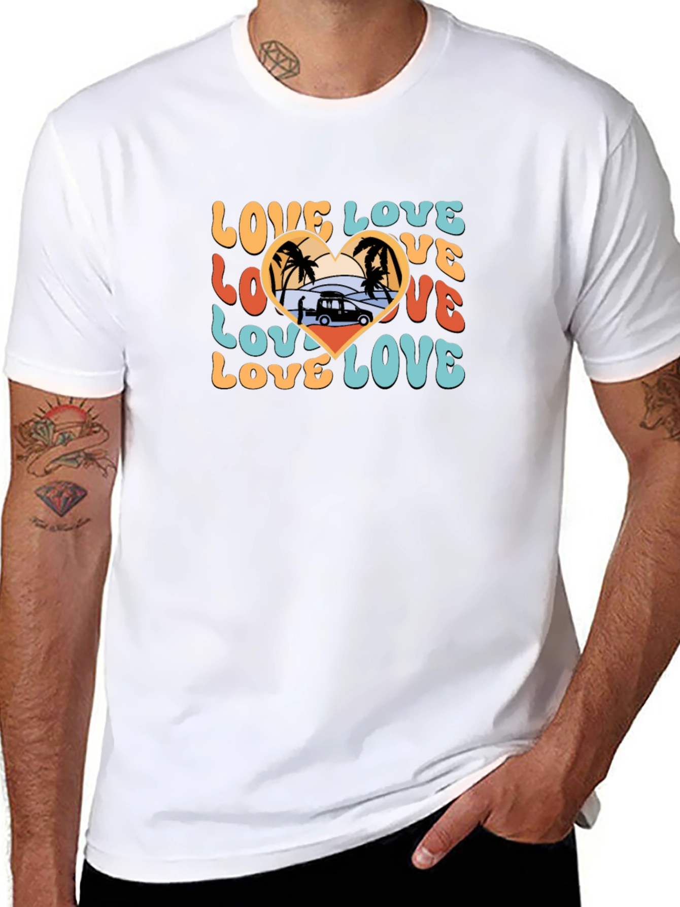 Retro Love Beach Van T-Shirt