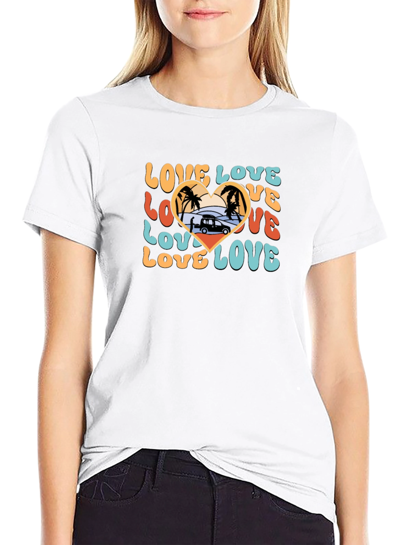Retro Love Beach Van T-Shirt