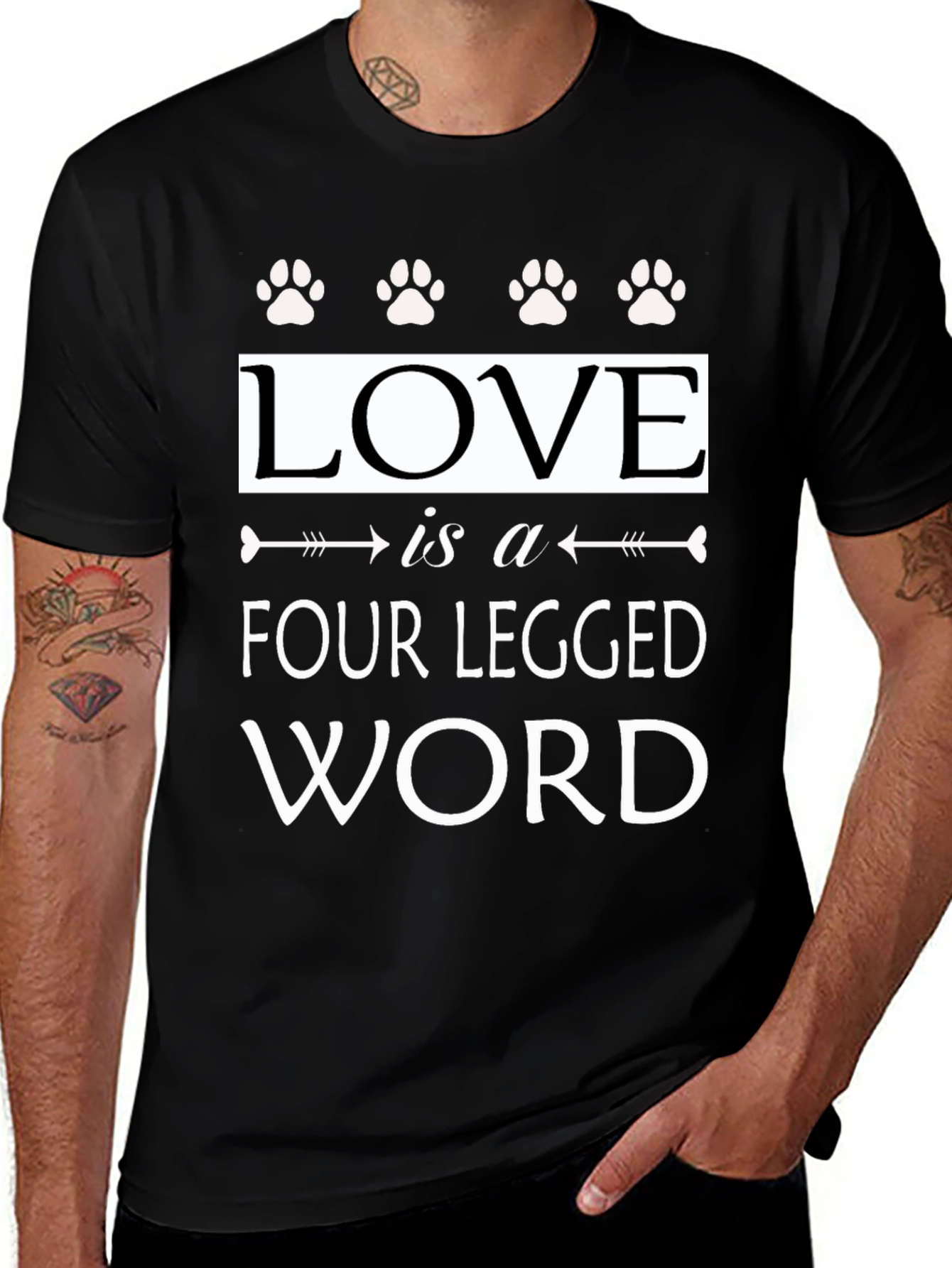 Love Is A Four Legged Word Graphic T-Shirt