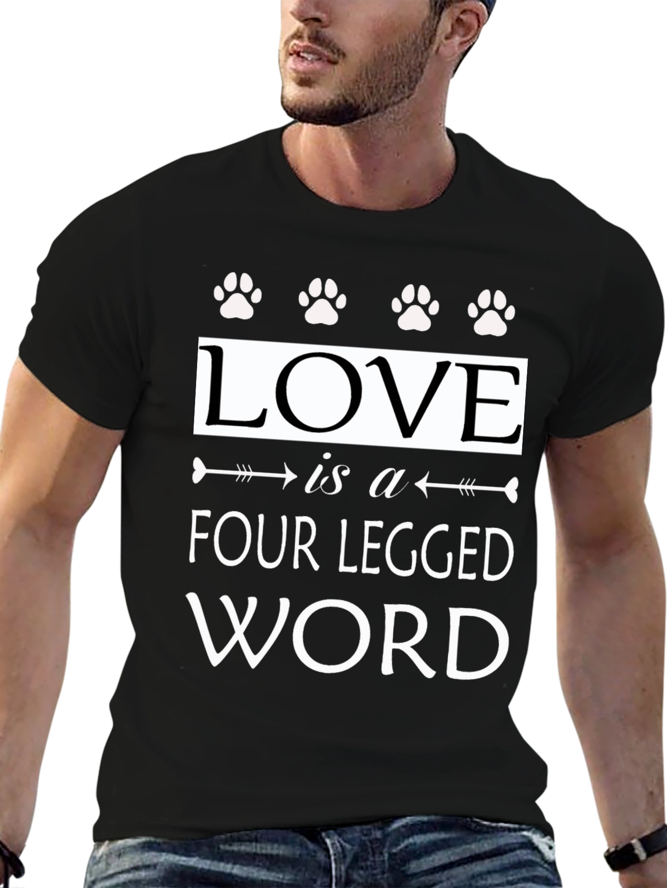 Love Is A Four Legged Word Graphic T-Shirt