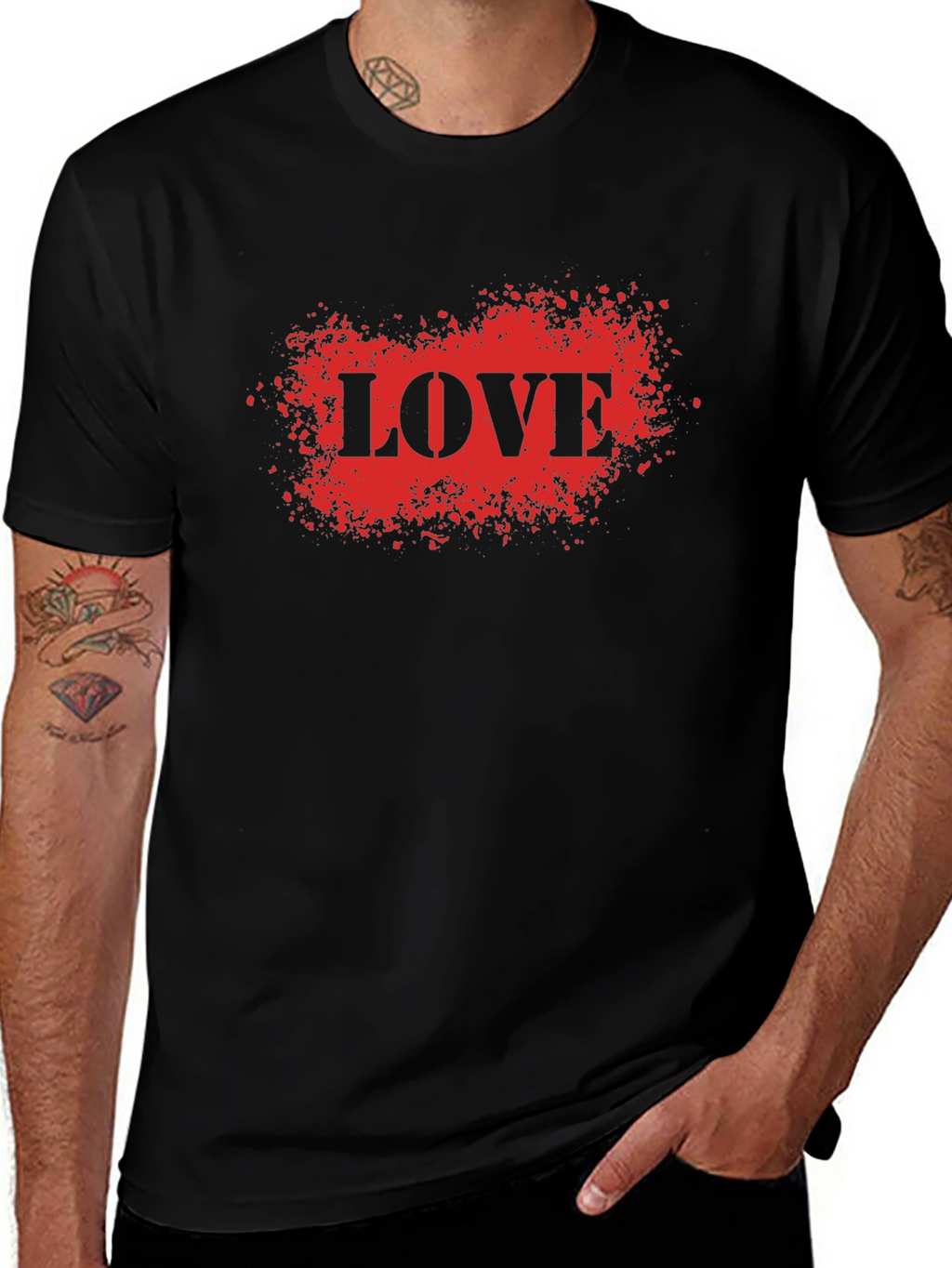 LOVE Graphic Tee - Black Short Sleeve