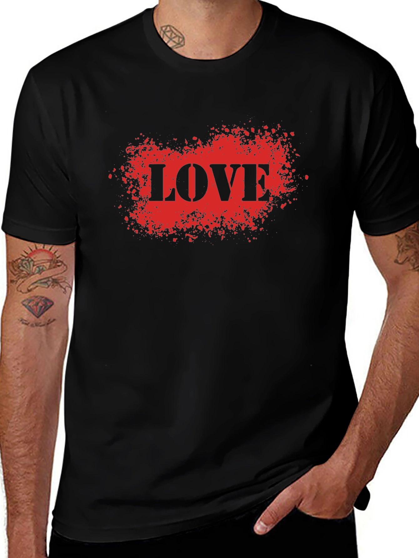LOVE Graphic Tee - Black Short Sleeve