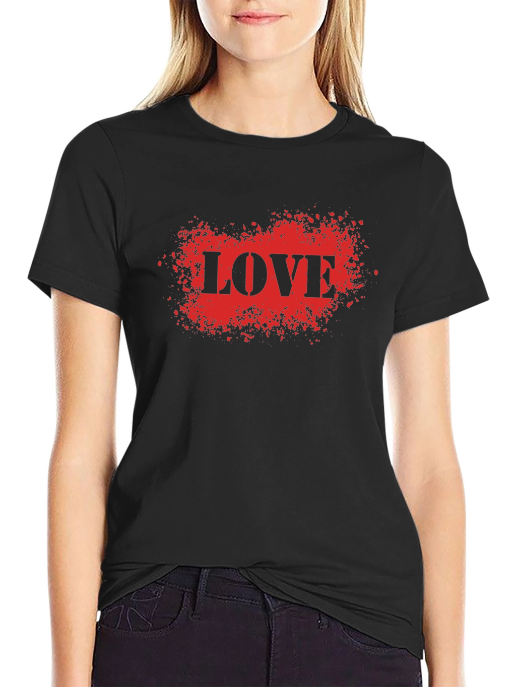 LOVE Graphic Tee - Black Short Sleeve