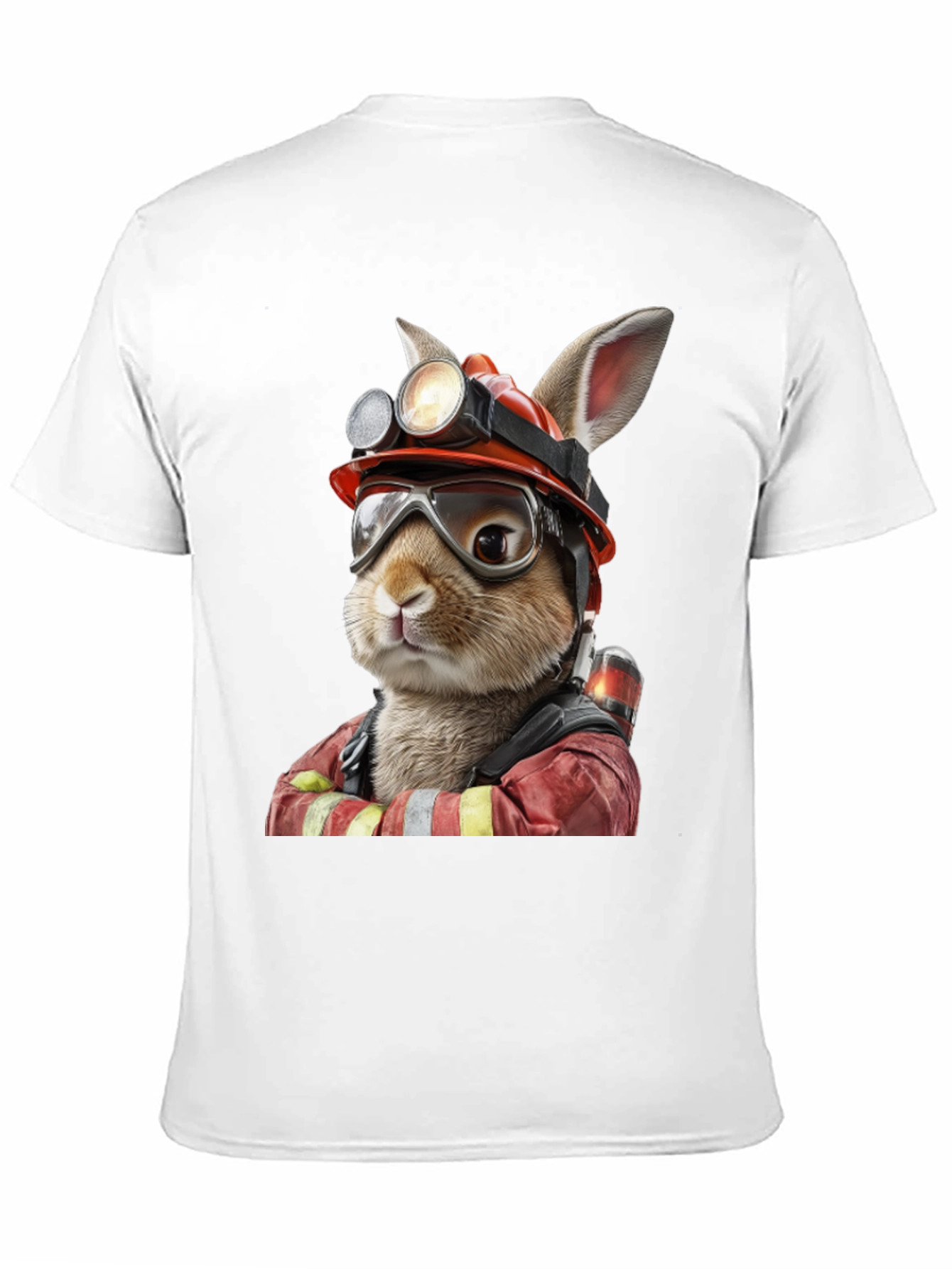 Bunny Firefighter Graphic T-Shirt