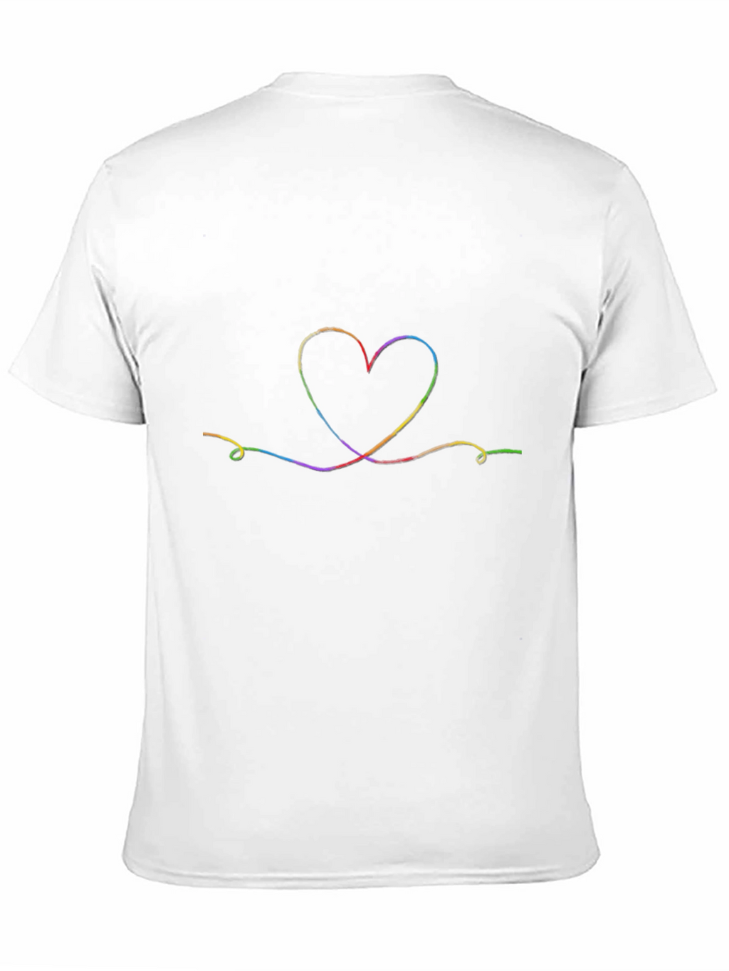 Rainbow Heart Graphic Tee - Soft Cotton Black Shirt