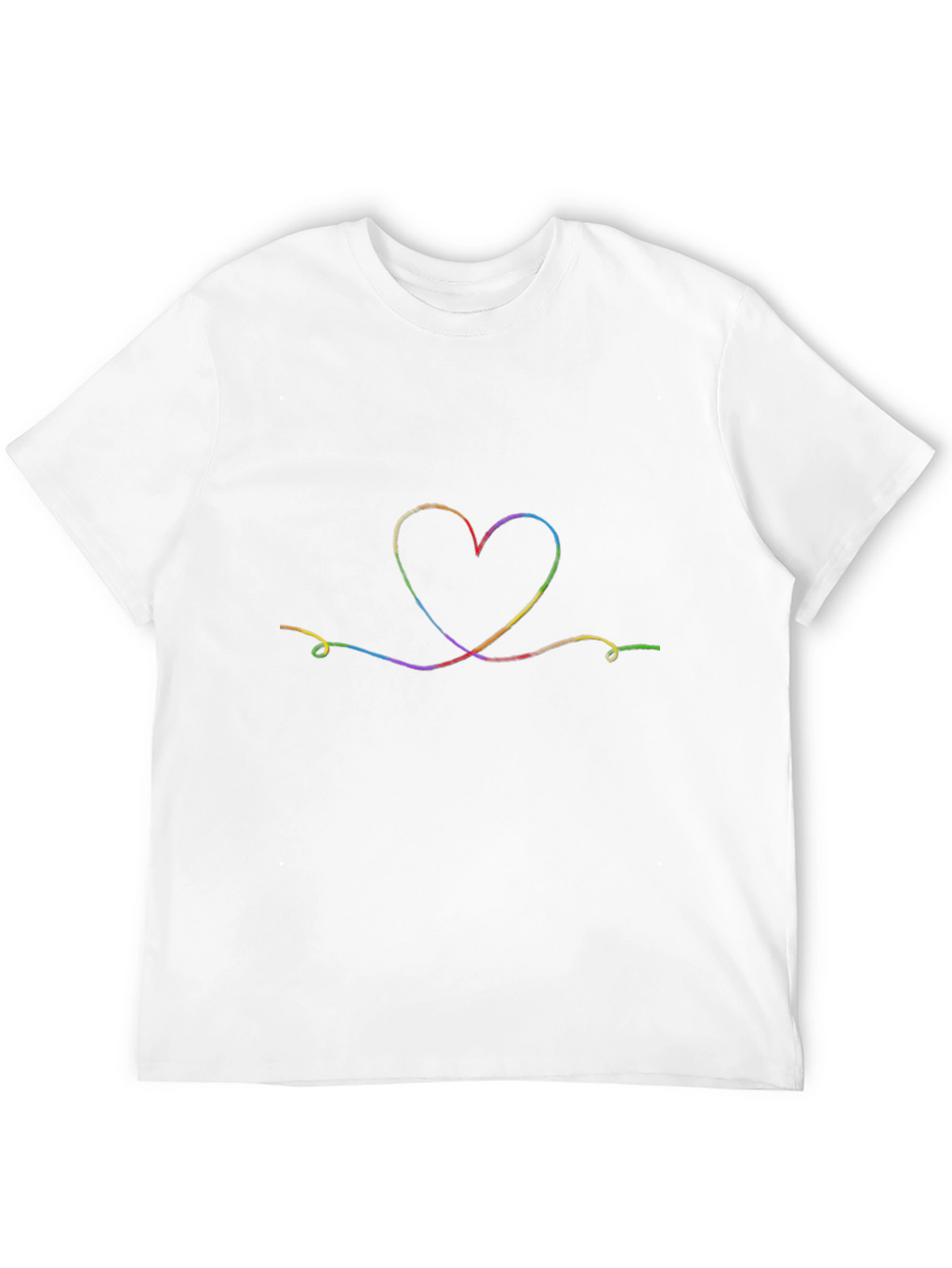 Rainbow Heart Graphic Tee - Soft Cotton Black Shirt
