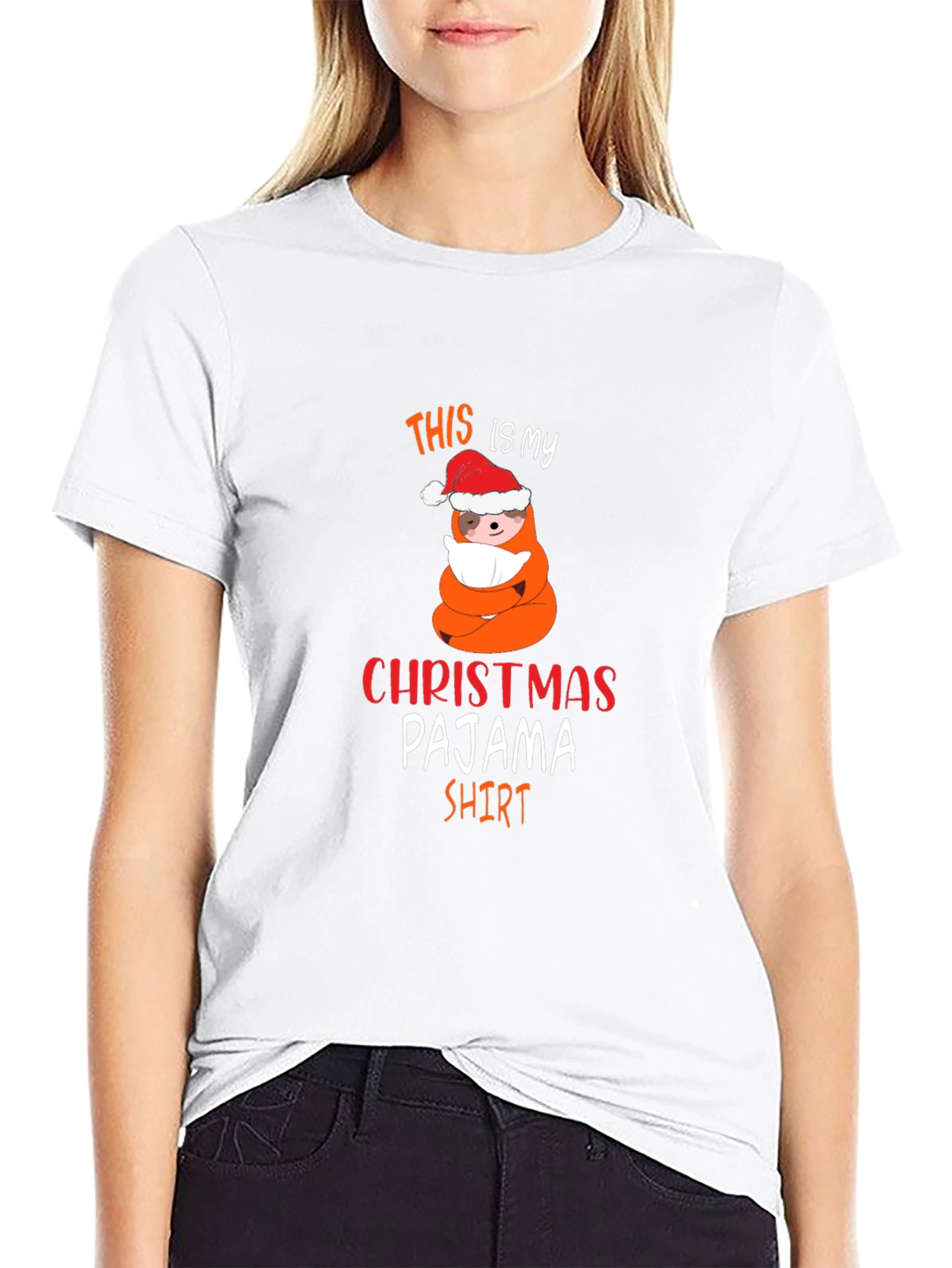 Christmas Pajama Shirt Funny Holiday Tee