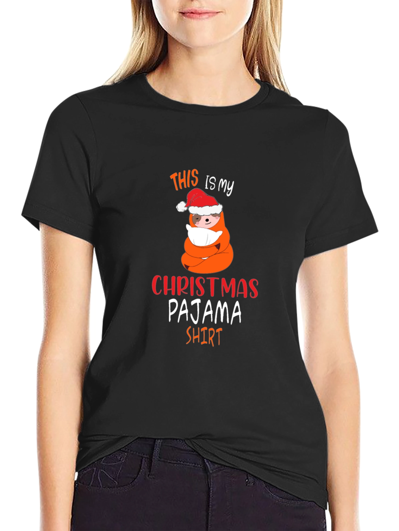 Christmas Pajama Shirt Funny Holiday Tee