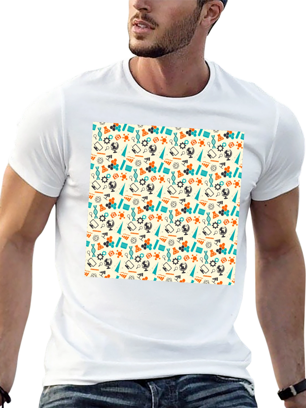 Science Pattern T-Shirt: Stylish & Unique Design