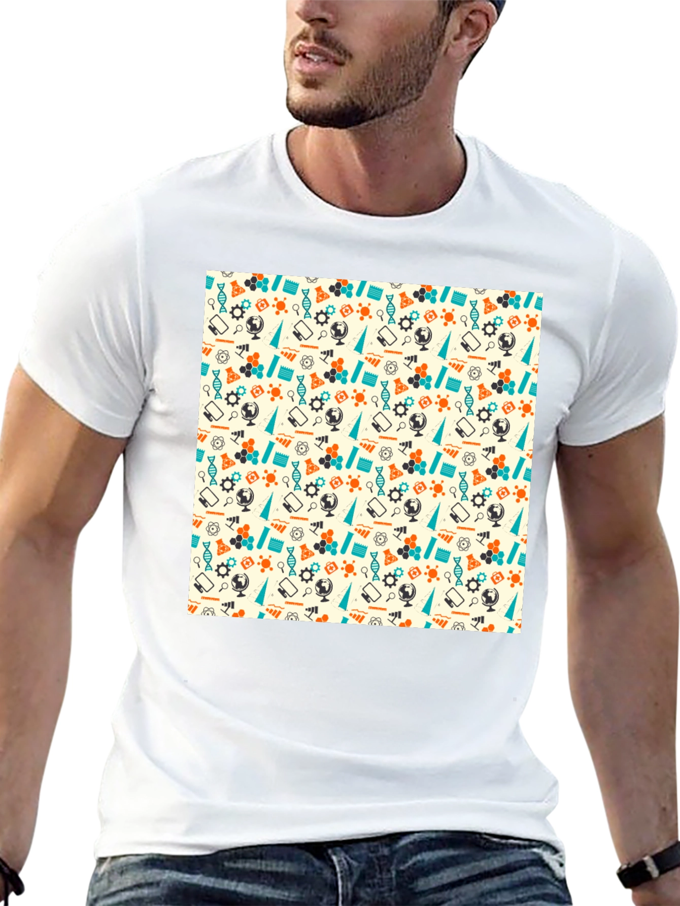 Science Pattern T-Shirt: Stylish & Unique Design
