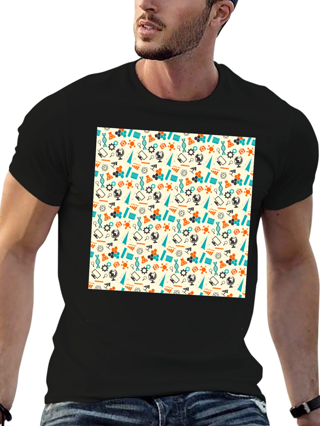 Science Pattern T-Shirt: Stylish & Unique Design