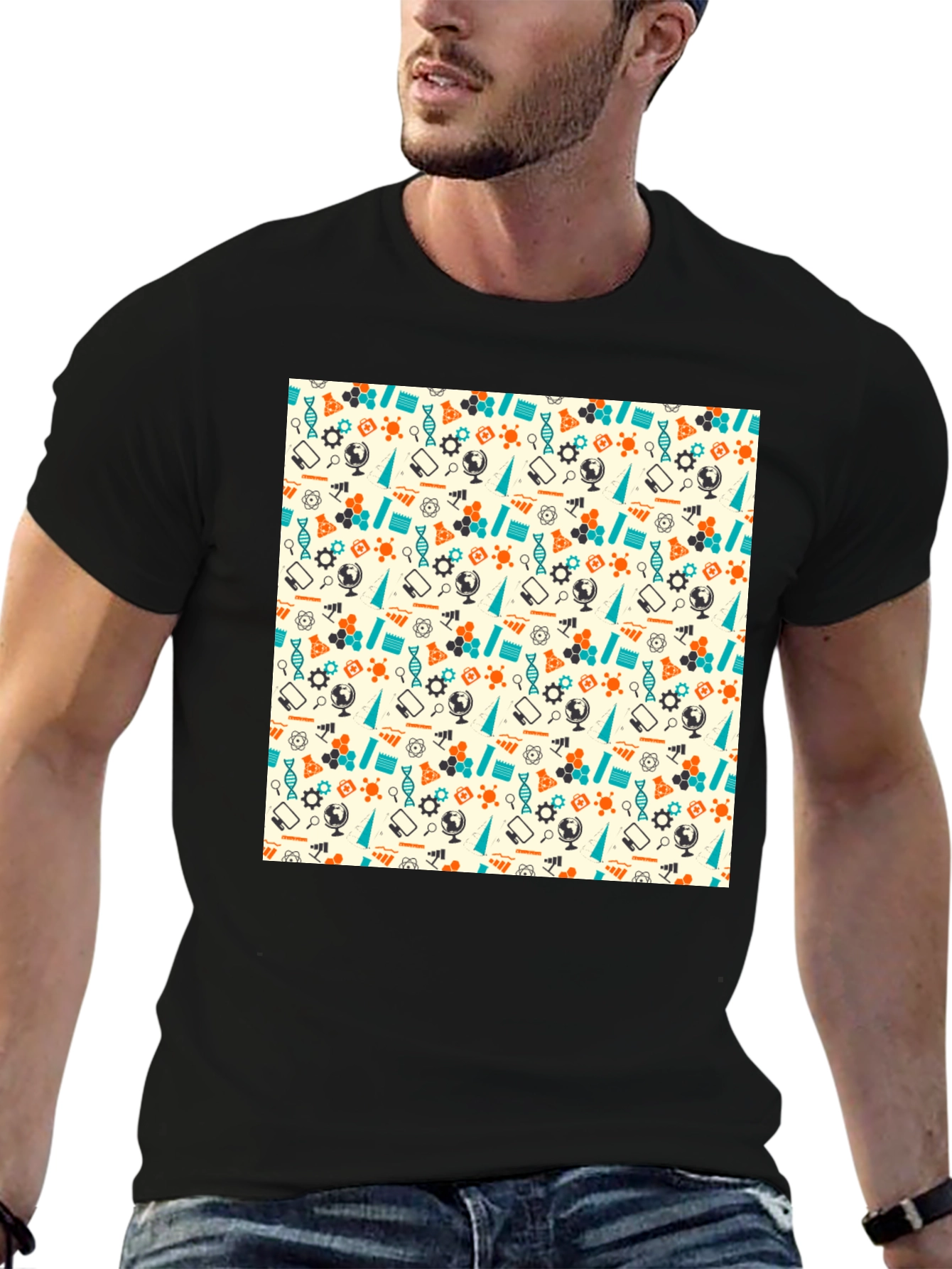 Science Pattern T-Shirt: Stylish & Unique Design