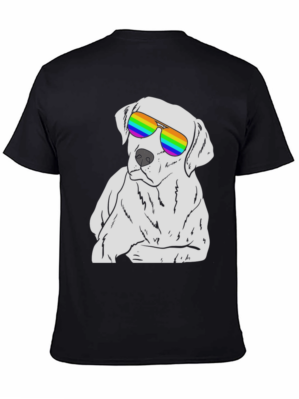 Cool Dog T-Shirt - Rainbow Sunglasses