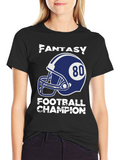 Fantasy Football Champion T-Shirt - Number 80 Helmet