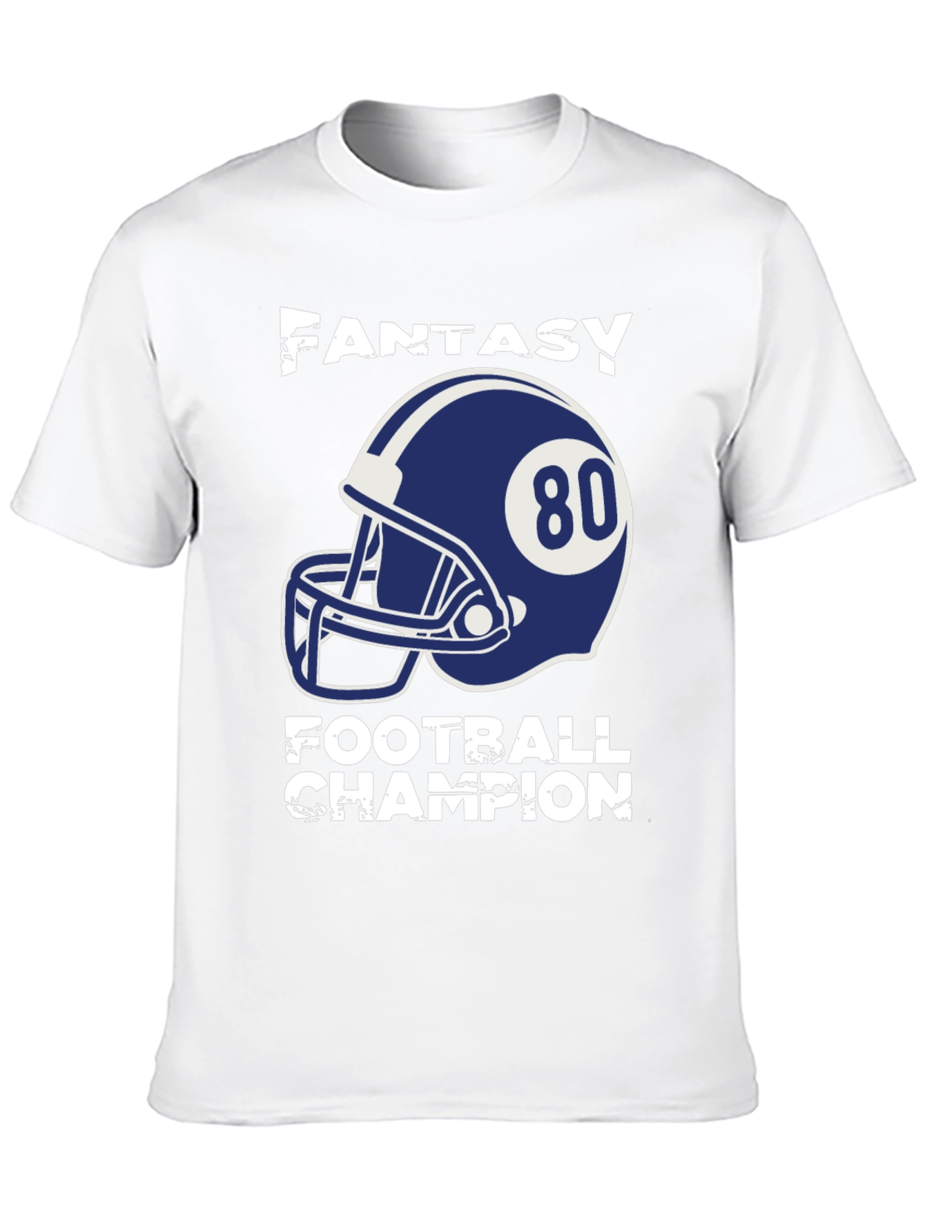 Fantasy Football Champion T-Shirt - Number 80 Helmet
