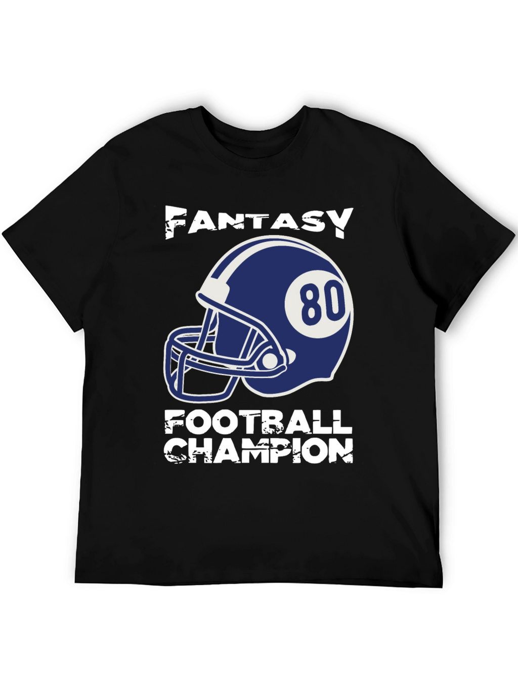 Fantasy Football Champion T-Shirt - Number 80 Helmet