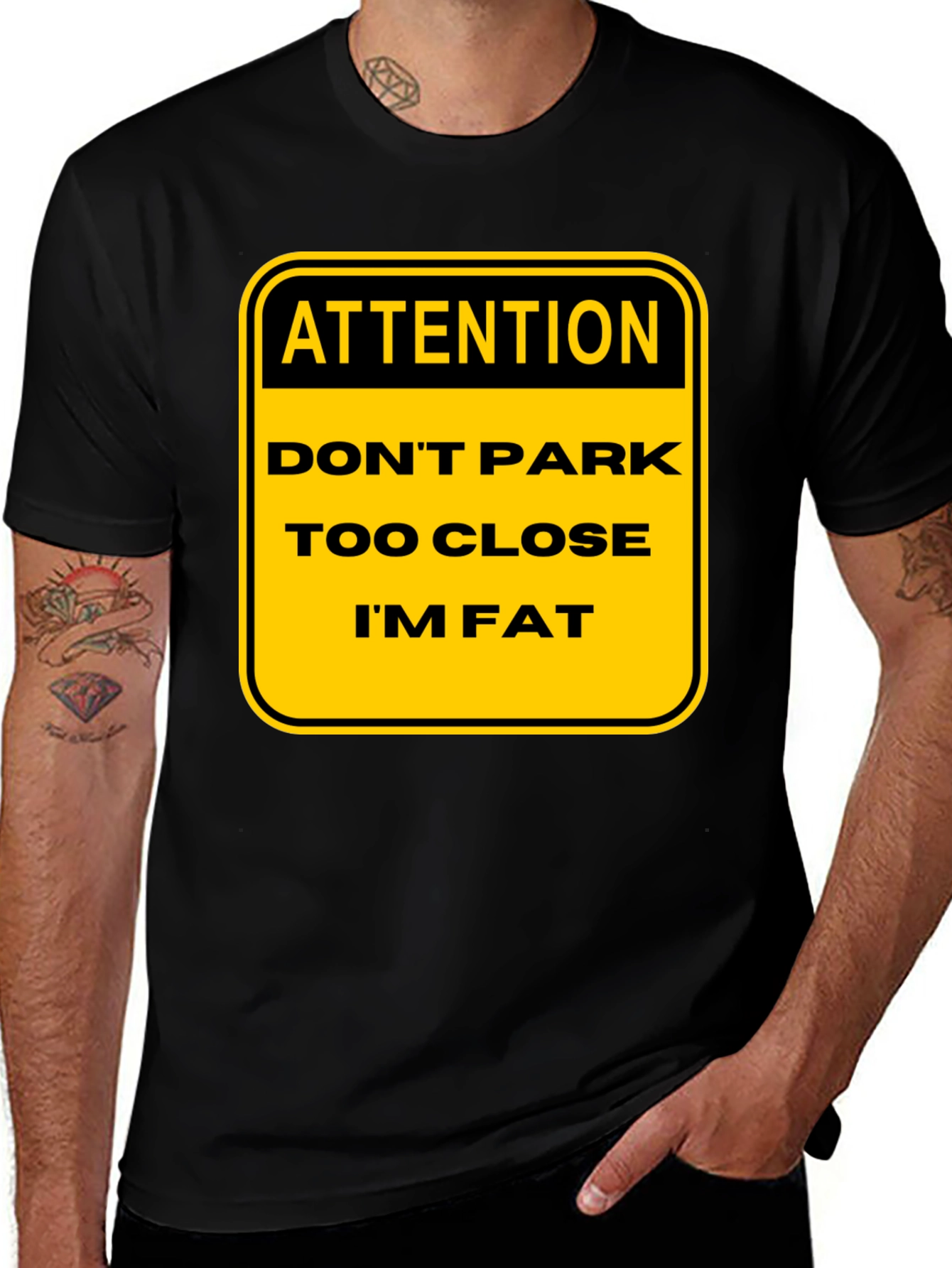 Funny Warning: Dont Park Too Close Im Fat T-Shirt